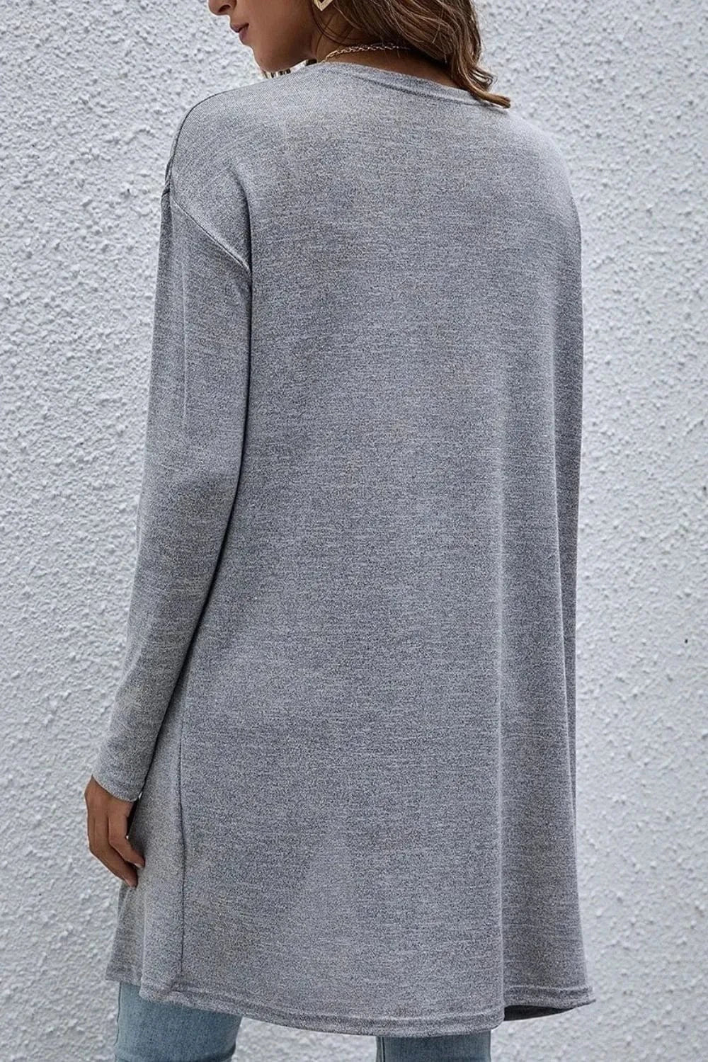 Open Front Long Sleeve Cover Up coverups
