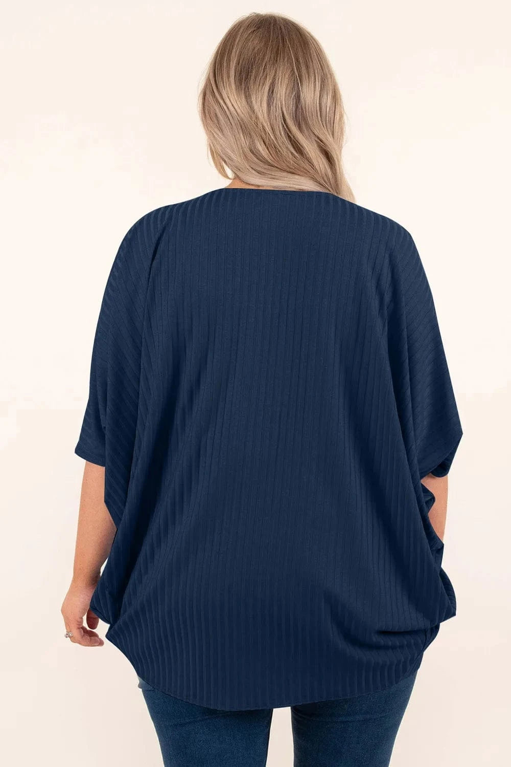 Plus Size Ribbed Cocoon Cover Up coverups