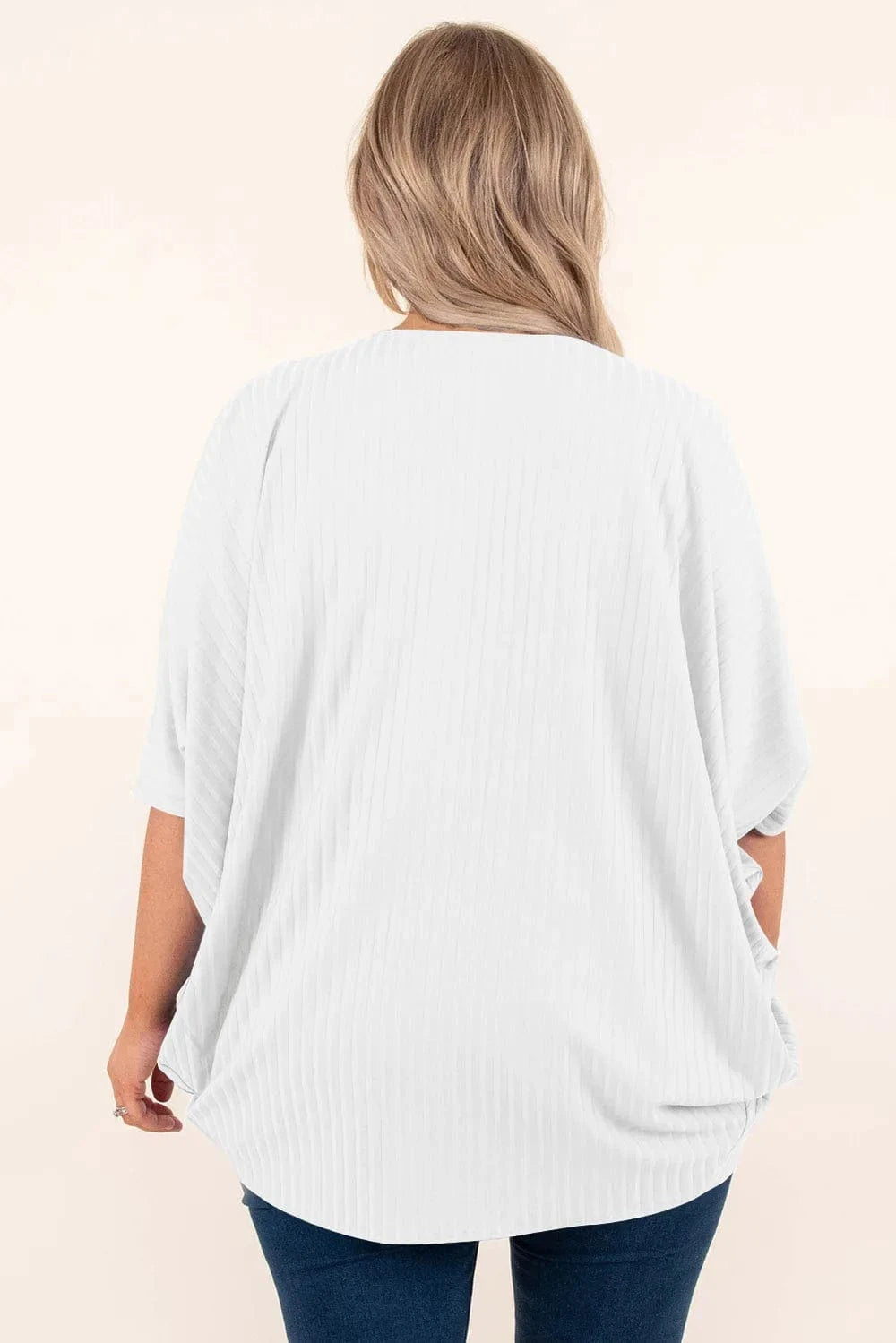 Plus Size Ribbed Cocoon Cover Up coverups