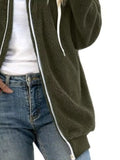 Cozy Fleece Plus Size Zip-Up Jacket