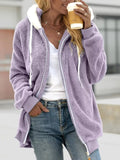 Cozy Fleece Plus Size Zip-Up Jacket