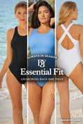 Crisscross Back One Piece Swimsuit