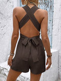 Crisscross Back Sleeveless Romper