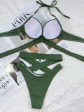 Crisscross Halter Bikini Set
