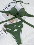 Crisscross Halter Bikini Set