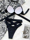 Crisscross Halter Bikini Set