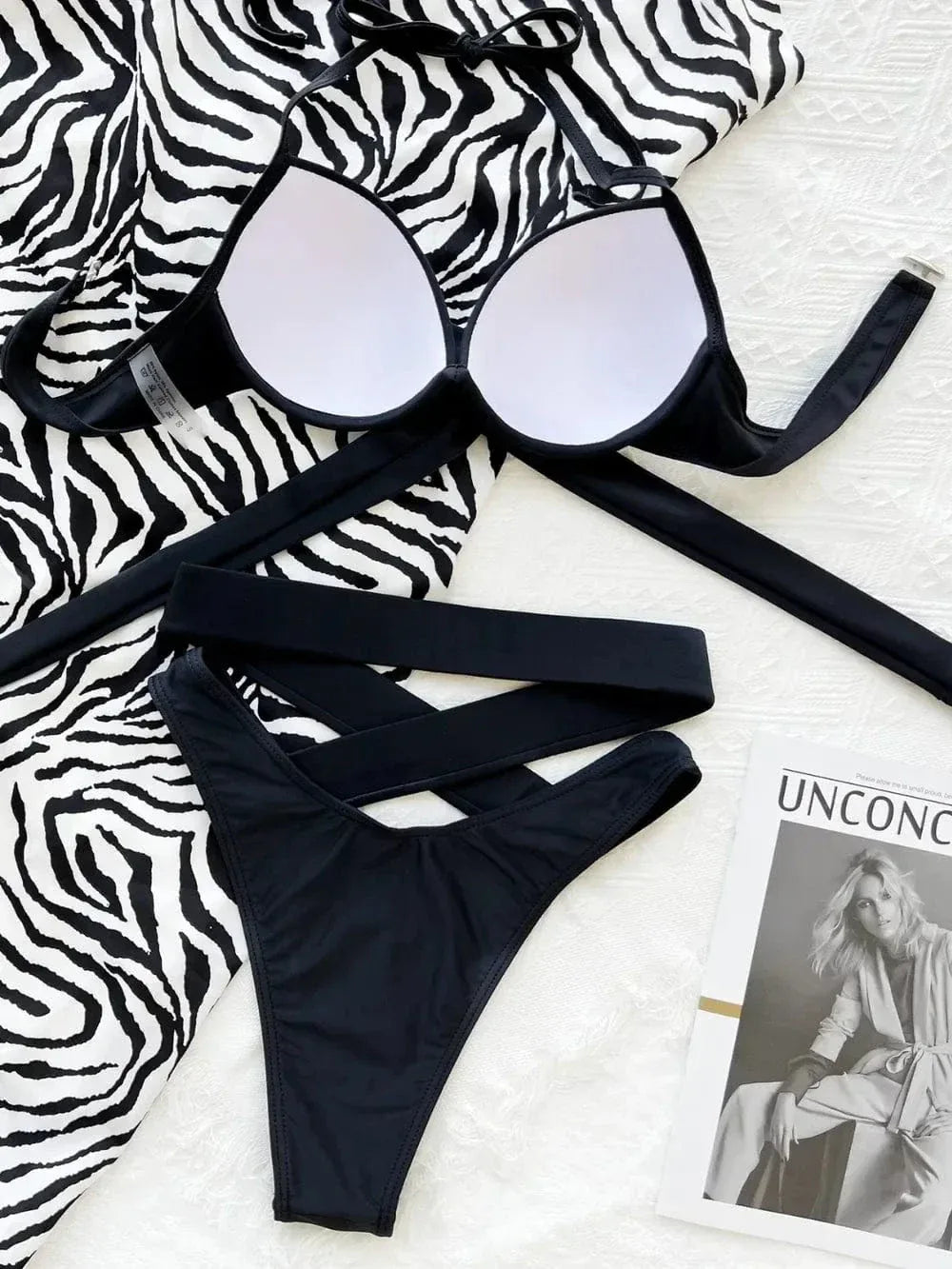 Crisscross Halter Bikini Set