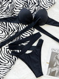 Crisscross Halter Bikini Set