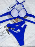 Crisscross Halter Bikini Set