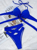 Crisscross Halter Bikini Set