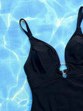 Plunge Crisscross One Piece Swimsuit