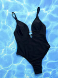 Plunge Crisscross One Piece Swimsuit