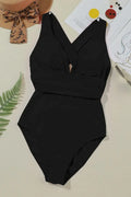 Crisscross Wide Strap One Piece Swimsuit