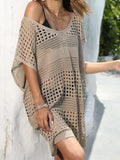 Crochet Knit Beach Cover Up Dress