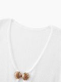 Crochet Knit Long Sleeve Cover-Up Dress