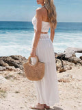 Crochet Top and Maxi Skirt Set
