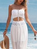 Crochet Top and Maxi Skirt Set