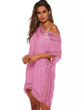 Crochet Trim V-Neck Cover-Up Dress