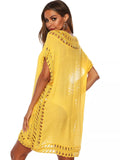 Crochet Trim V-Neck Cover-Up Dress