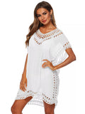 Crochet Trim V-Neck Cover-Up Dress