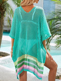 Crochet V-Neck Cover-Up Dress