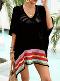 Crochet V-Neck Cover-Up Dress