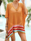 Crochet V-Neck Cover-Up Dress