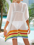 Crochet V-Neck Cover-Up Dress