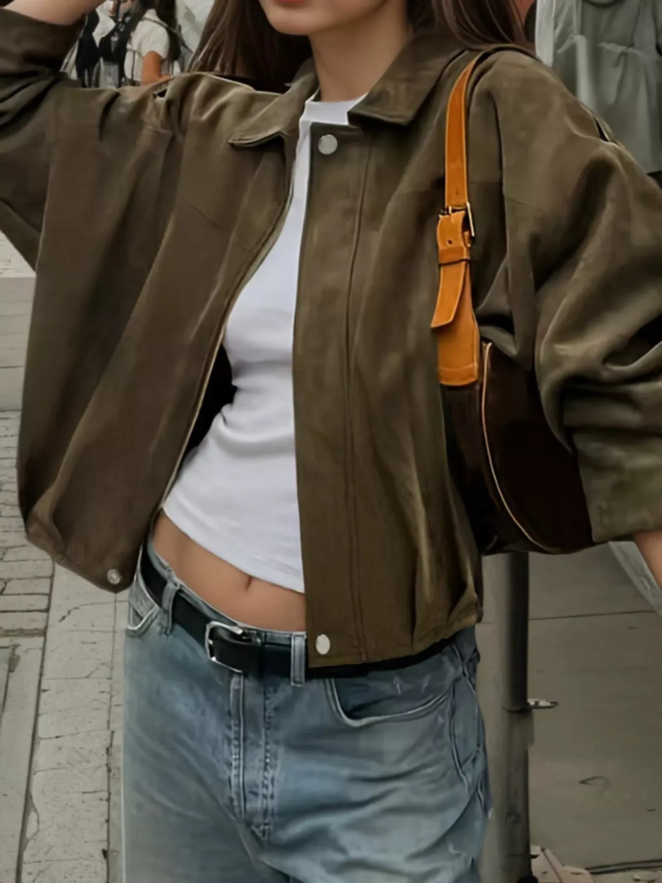 Cropped Suede Jacket