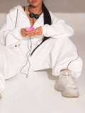 Cropped Zip-Up Hoodie and Wide-Leg Sweatpants Lounge Set