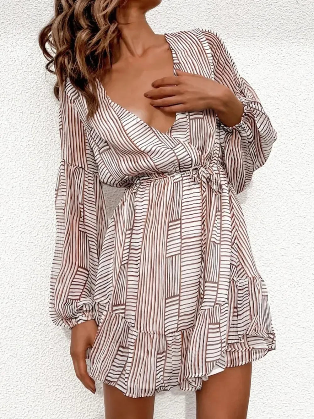 Cutout Back Surplice Dress