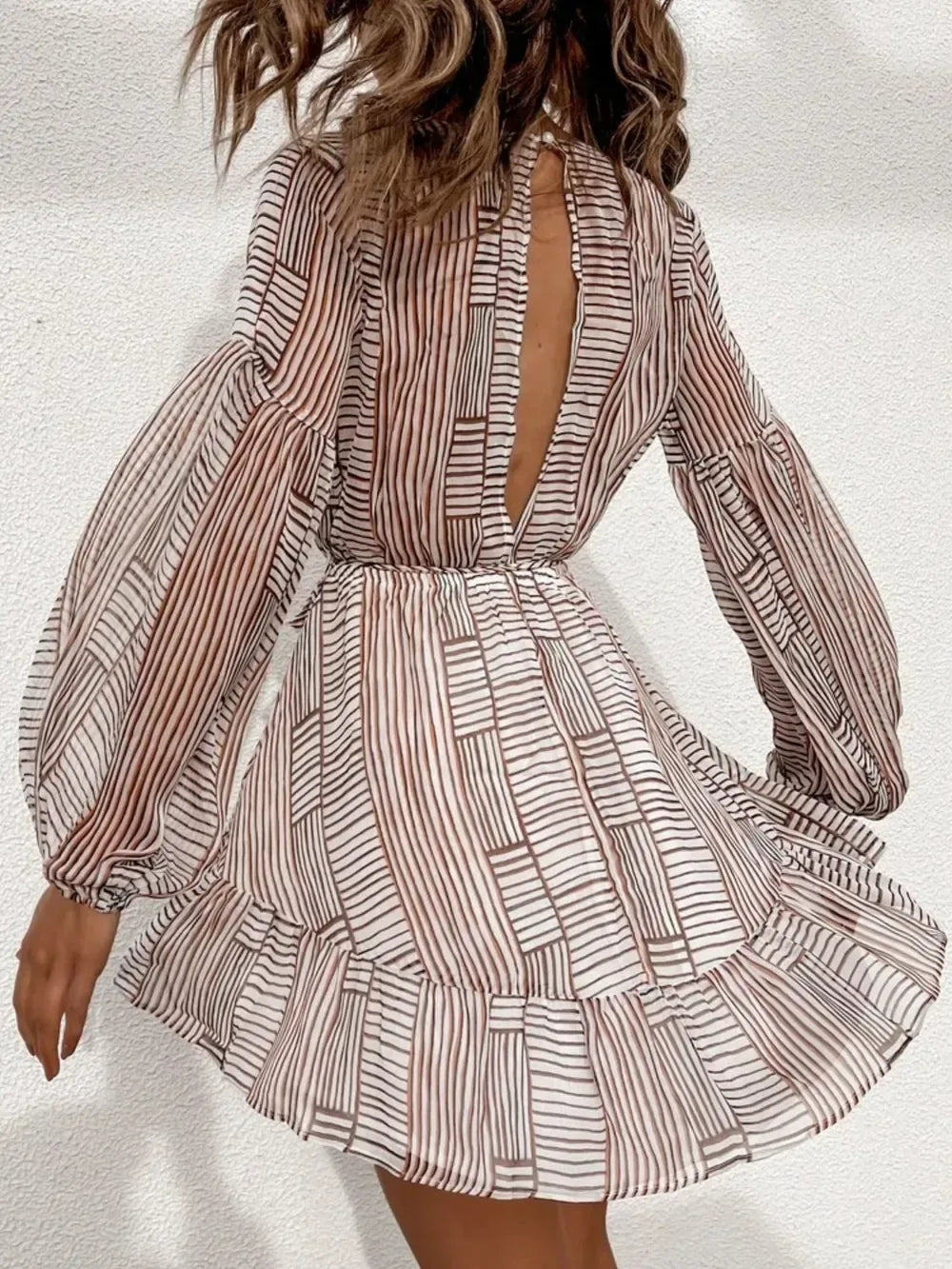 Cutout Back Surplice Dress