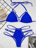 Cutout Halter Bikini Set
