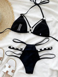 Cutout Halter Bikini Set