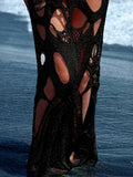 Cutout Halter Neck Cover-Up Dress