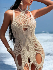 Robe Paréo Découpée à Col Américain