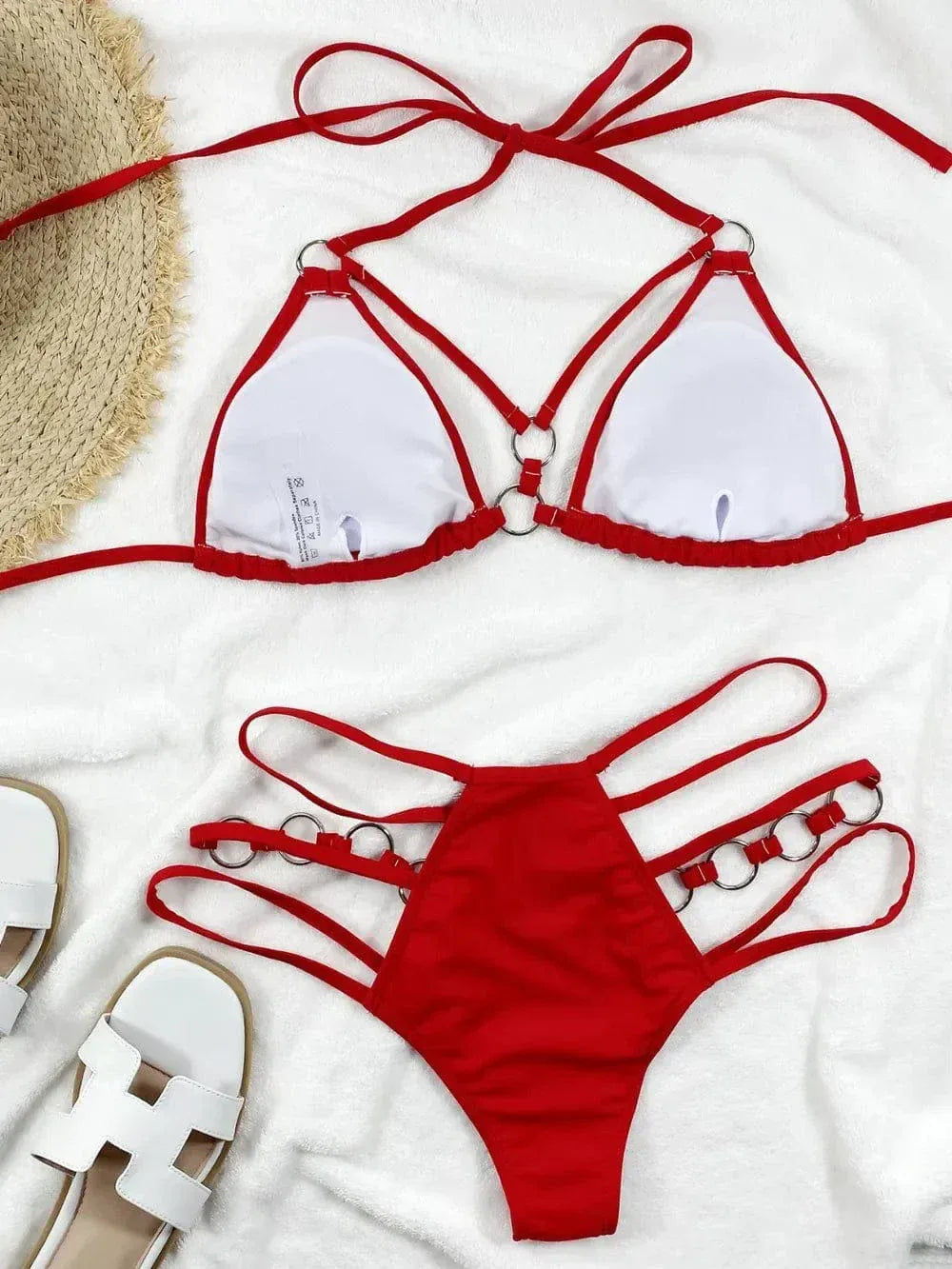 Cutout Halter Bikini Set