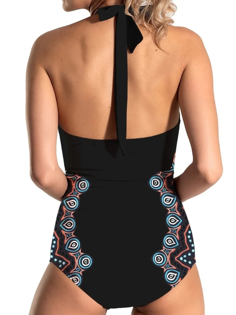 Cutout Halter Neck One Piece Swimsuit Black / S / Female