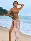 Sweetheart One-Piece Swim Set Camel / S