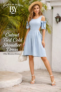 Tied Cold-Shoulder Dress