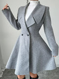 Double-Breasted Long Sleeve Outerwear