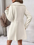 Double-Breasted Peplum Coat