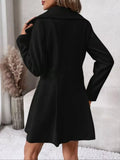 Double-Breasted Peplum Coat