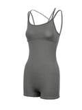 Double Spaghetti Strap Active Romper