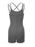 Double Spaghetti Strap Active Romper