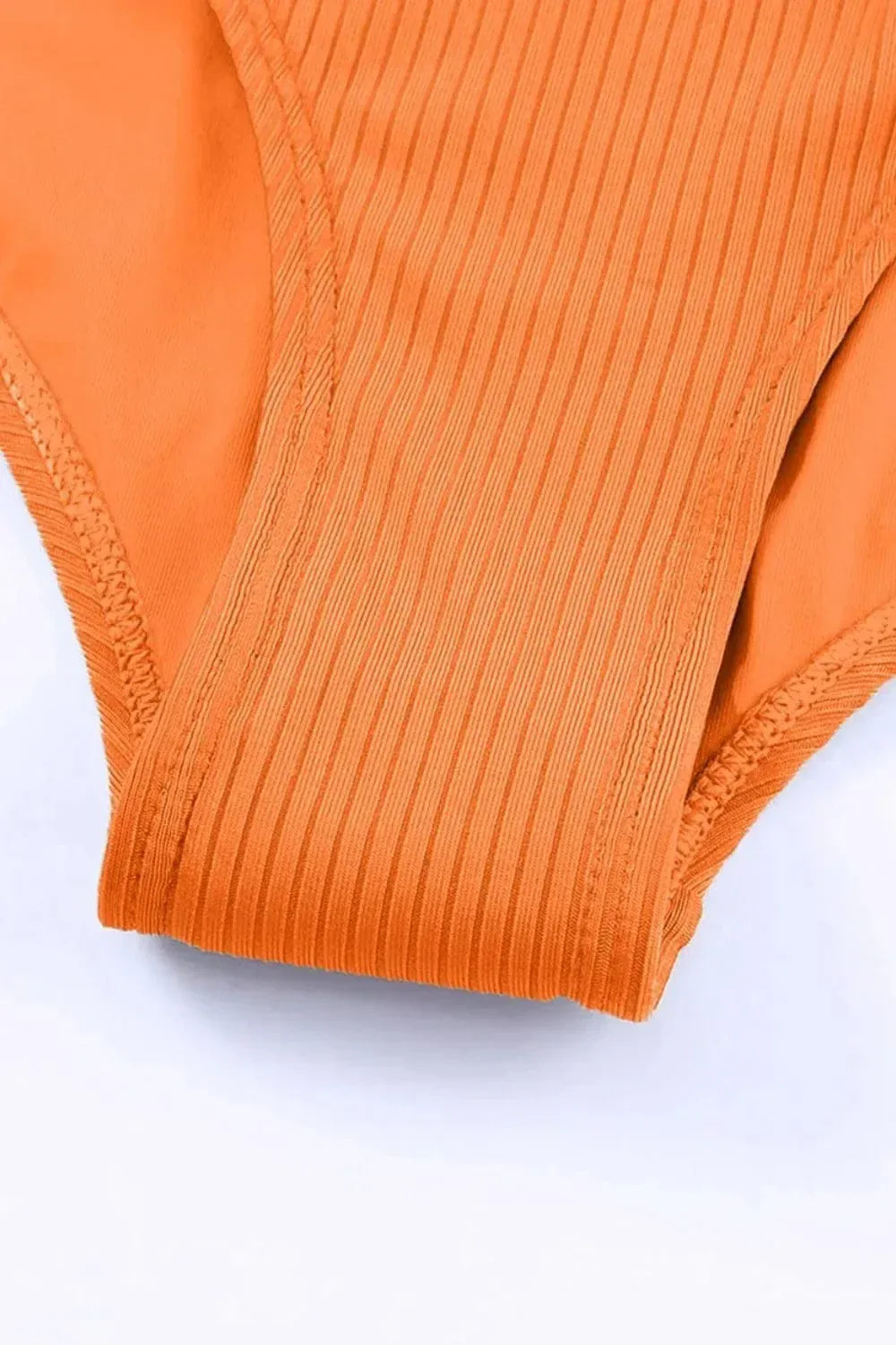 Drawstring Plunge One Piece Swimsuit