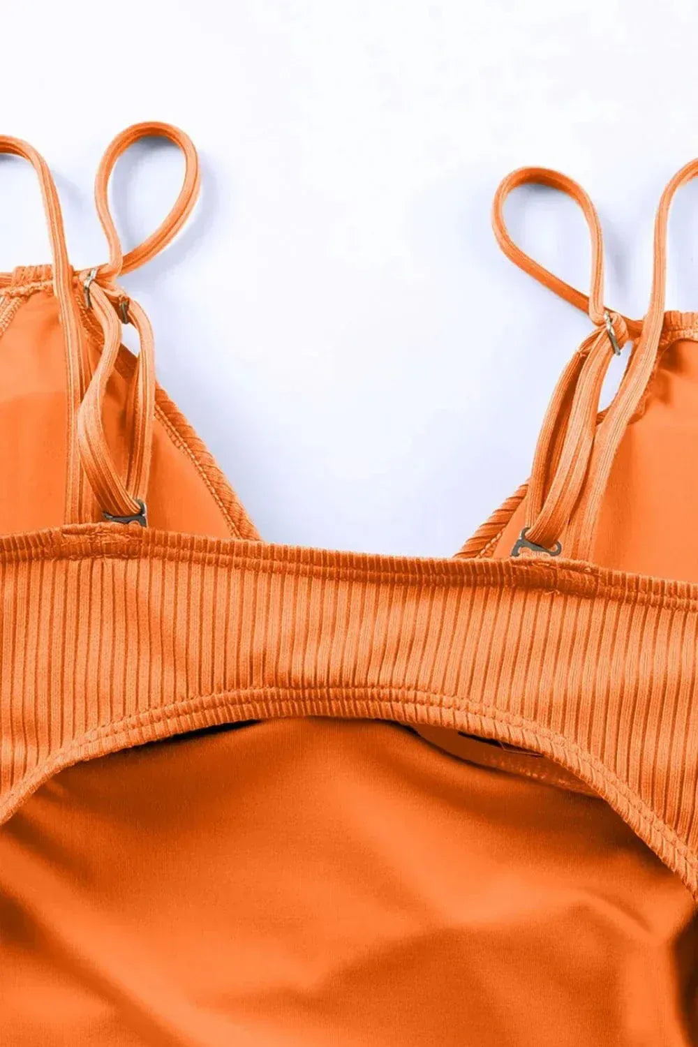 Drawstring Plunge One Piece Swimsuit