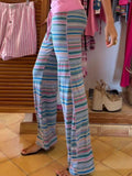 Drawstring Striped Pants