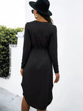 Drawstring Waist Casual Dress for Women