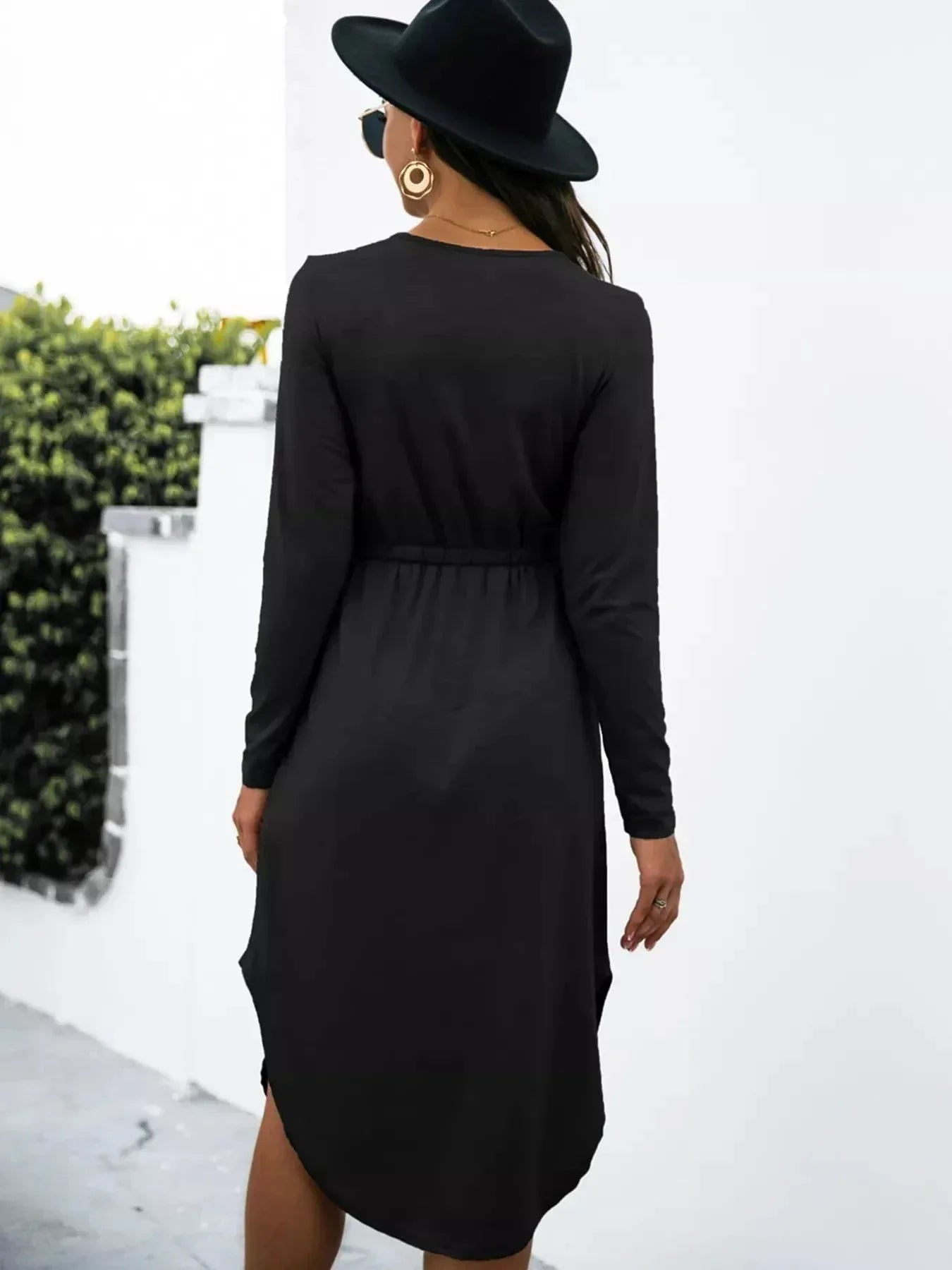 Drawstring Waist Casual Dress for Women